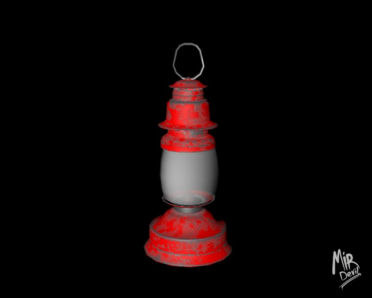 3D модель керосиновой лампы
